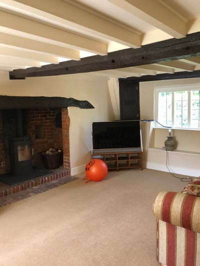 Refurbishment Listed Thatched Cottage Iwerne Minster - Emerald Painters Portfolio
