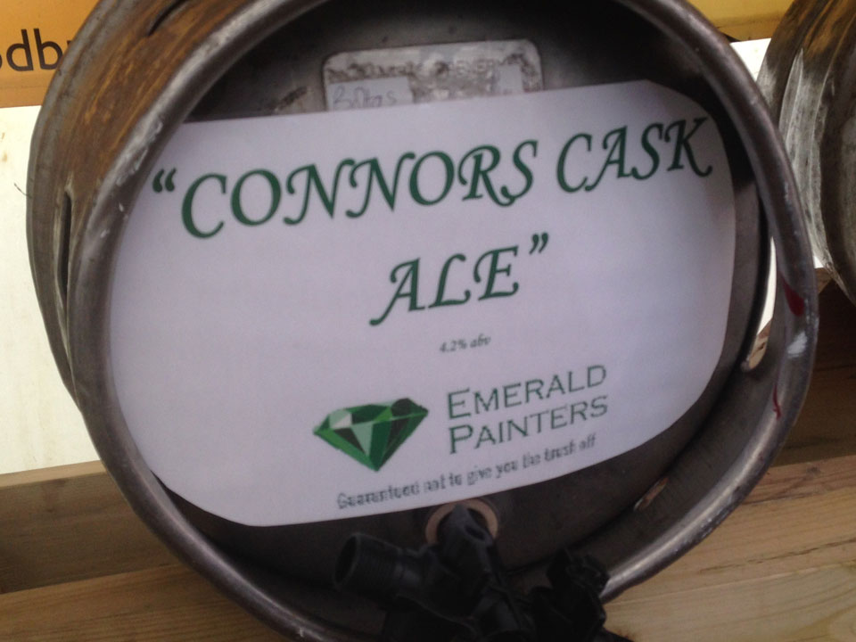 Emerald Painters Sponsoring Christchurch Music Festival 2014 Conors Cask Ale