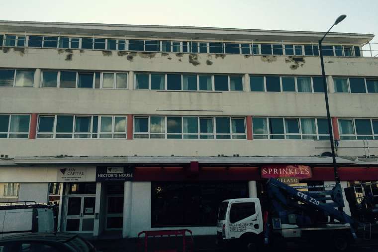 Before - Exterior painting of student accommodation in Bournemouth