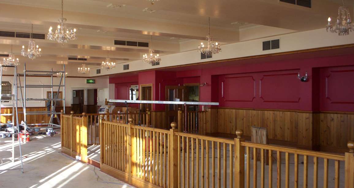 Interior Decorating of Harry Ramsdens Restaurant on Bournemouth Seafront