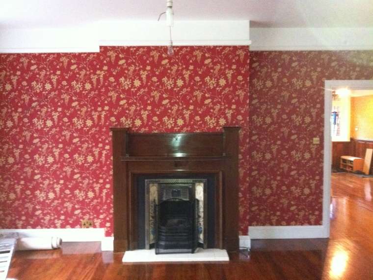 Internal Fireplace Wall Decoration Renovation of a Property in Sandbanks Poole - Emerald Painters Portfolio