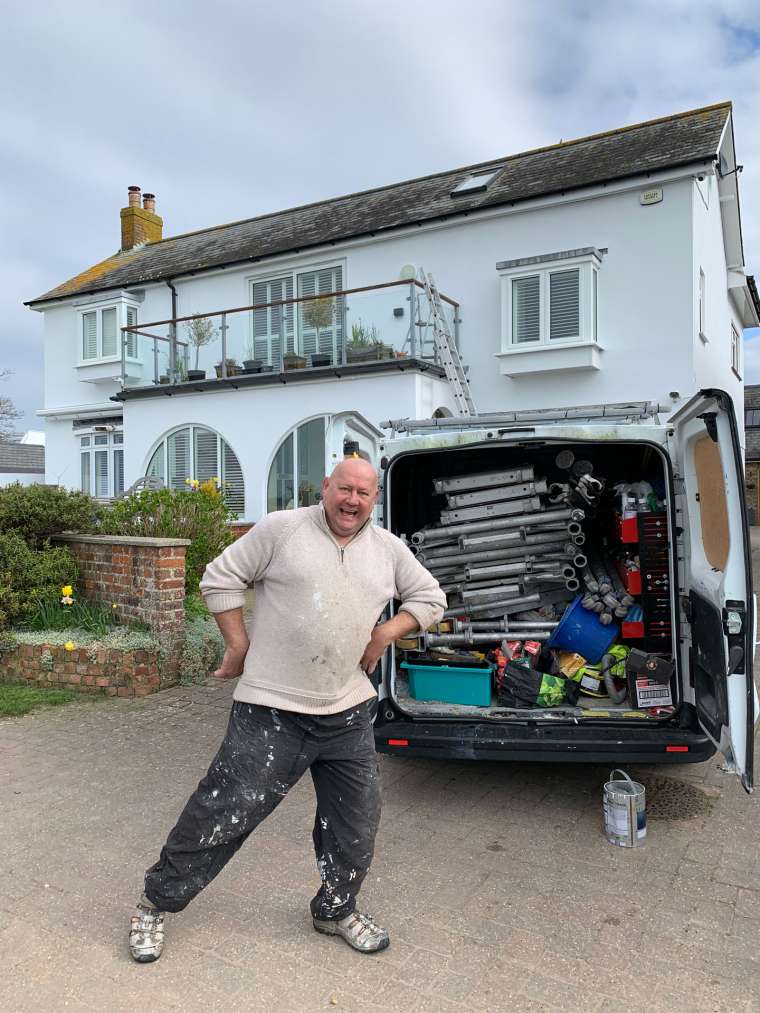 Packing up after Completing an Exterior Painting Contract at Mudeford for Local Councillor - Emerald Painters Portfolio
