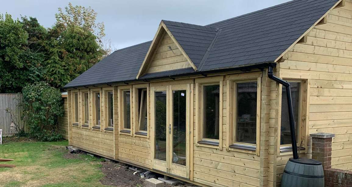 Featured - Emerald Office Headquarters Log Cabin Building Project in Bournemouth