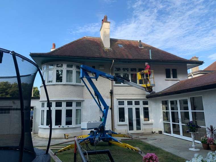 External Decorating Project - Repairs and Preparation Work before Painting of a Large Household in Bournemouth by Emerald Painters