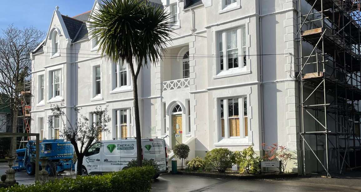 Refurbishment of The Green House Hotel Bournemouth including Redecorating New Render Timber Repairs by Emerald Painters - Featured