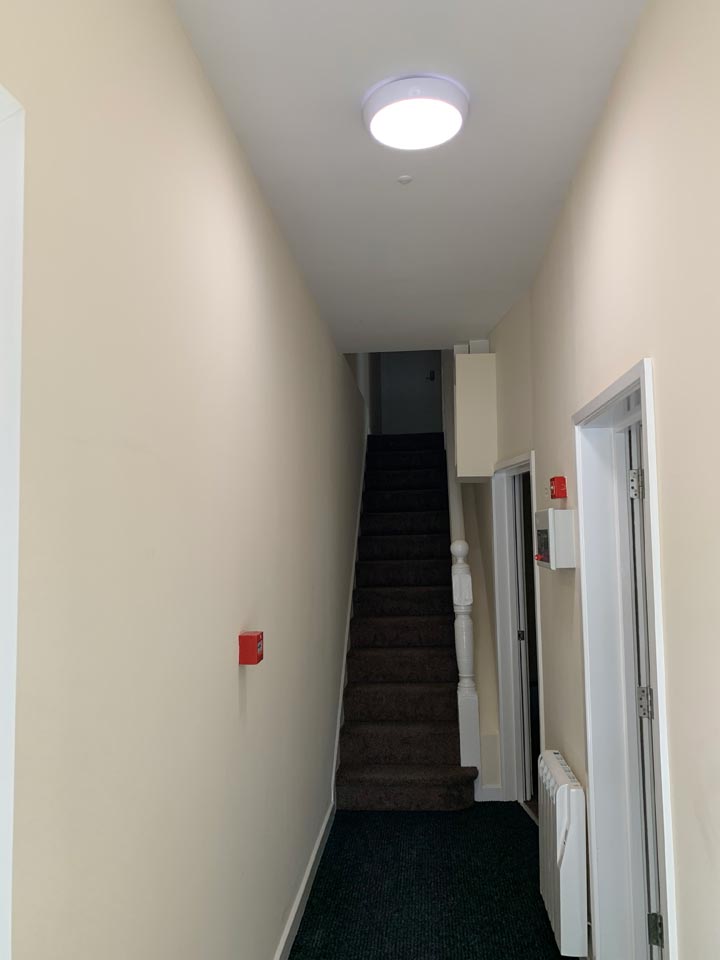 Hallway and Stairs Painted in HMO House of Multiple Occupancy by Emerald Painters Bournemouth