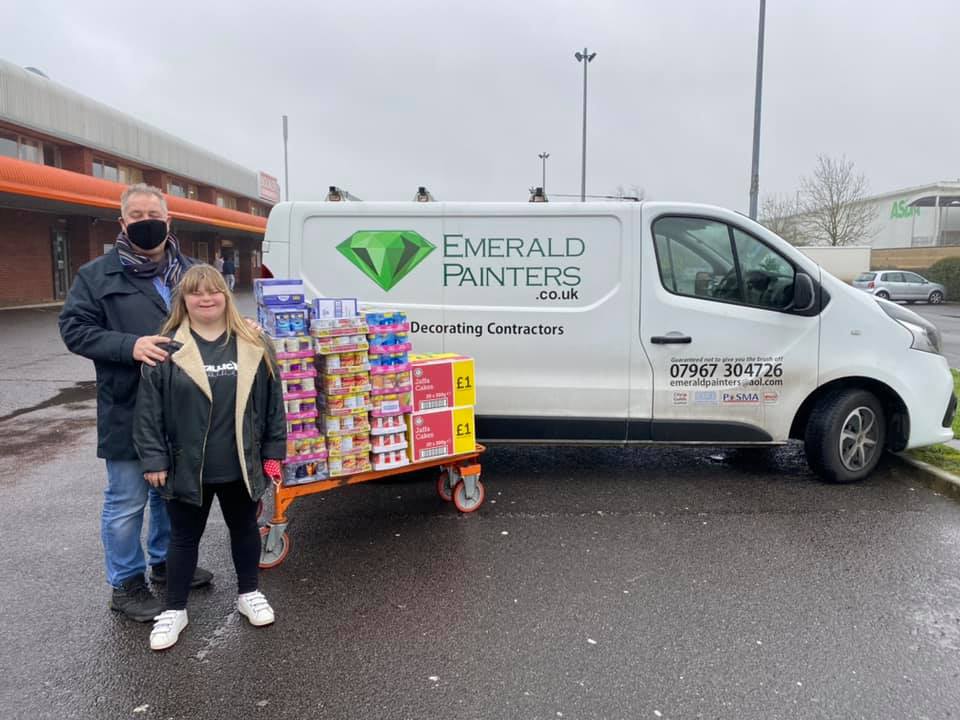 Emerald donating to Southbourne Food Bank Christmas 2020